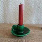 Vallauris hand candle holder green - vintage