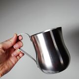 Set of 4 vintage bar measures in brushed stainless steel from the 60s-70s.