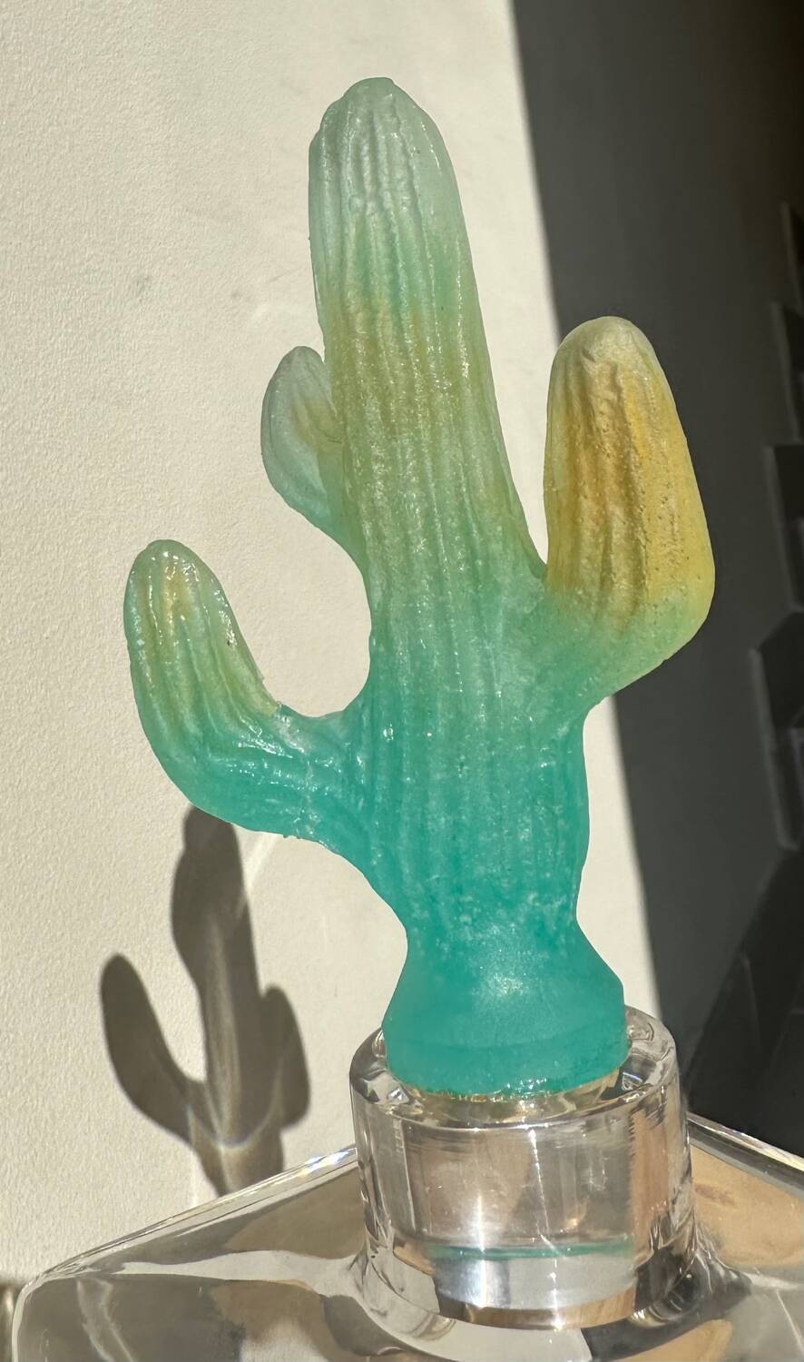 Daum cactus Hilton Mc Connico crystal whiskey decanter