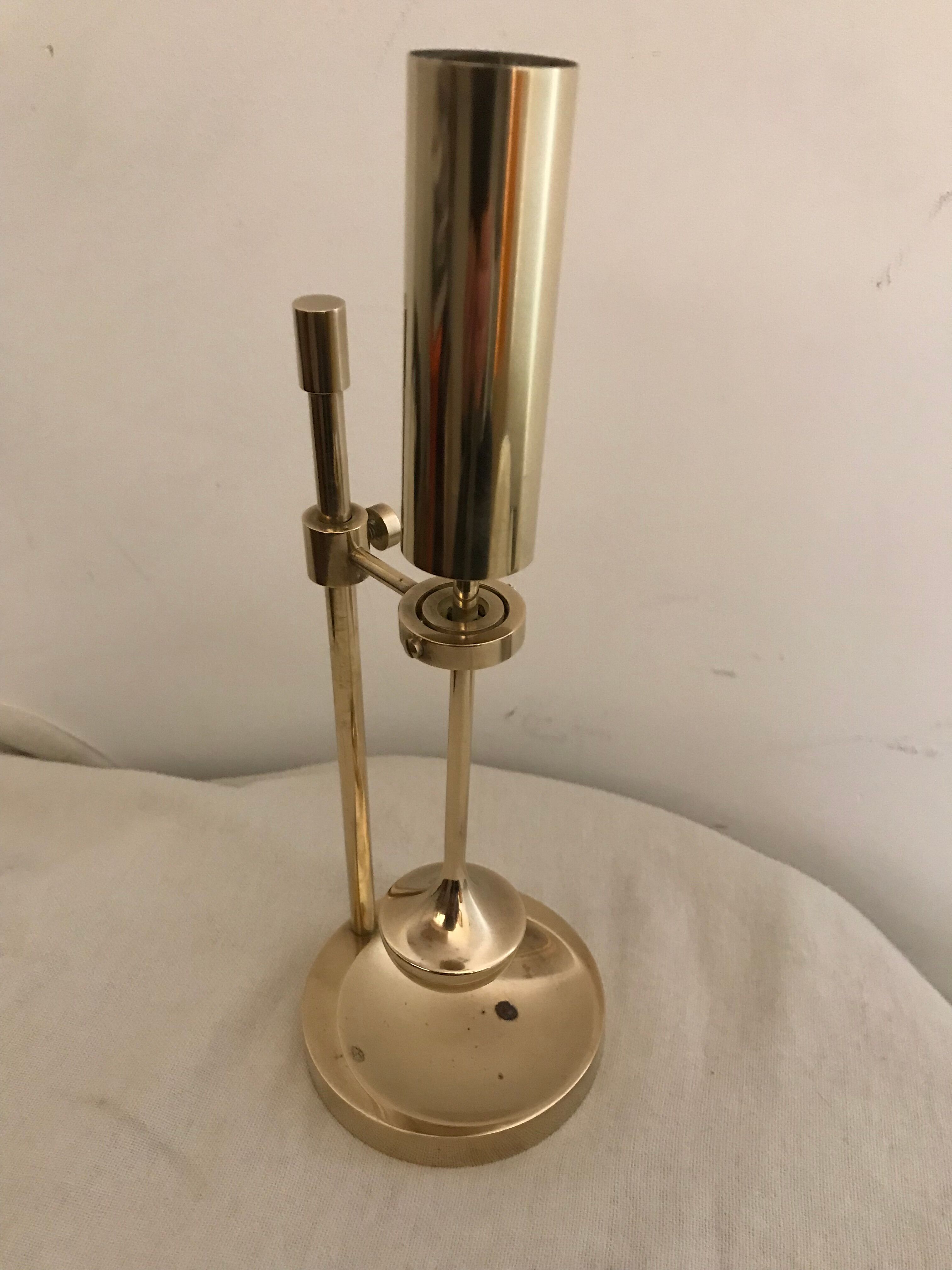 Brass gyroscopic candlestick Ilse Ammonsen Denmark 1950