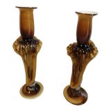 Pair of murano candle holders