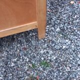 Commode en chêne pieds compas 4 tiroirs, 1950