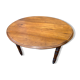 Table with oval shutter in walnut foot turned