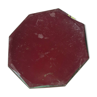 vintage octagonal beveled mirror