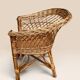 Child's chair in wicker and woven rattan