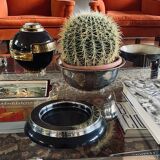 Sergio Asti, mod.4635 black ashtray / catchall, Kartell Italy 1967
