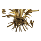 Italian Chandelier Pendant Lamp, Gilt Metal, 1970s