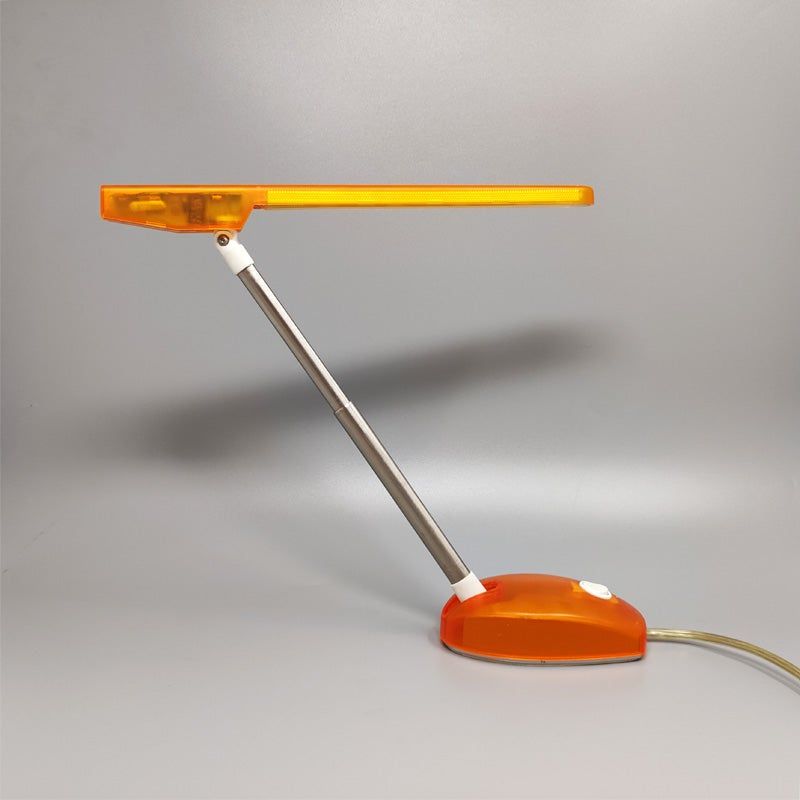 1990s Orange Table Lamp "Microlight" by Ernesto Gismondi for Artemide. Made in Italy