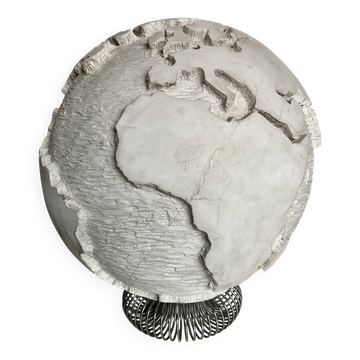Globe en plâtre space age en relief 1960 XXL