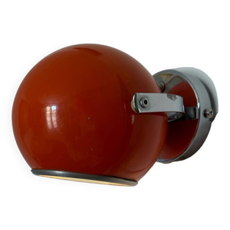 Eyeball wall light design Space Age orange 70s