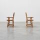 Pair of carved Brutalist Armchairs, Spain, 20th Century