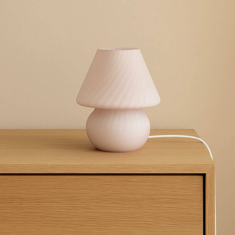 Vintage opal glass lamp – Murano style