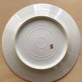 6 vintage plates in white Limoges porcelain signed TLB, flowers