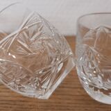 Presentation service 8 glasses and its Bohemian Crystal style dish
