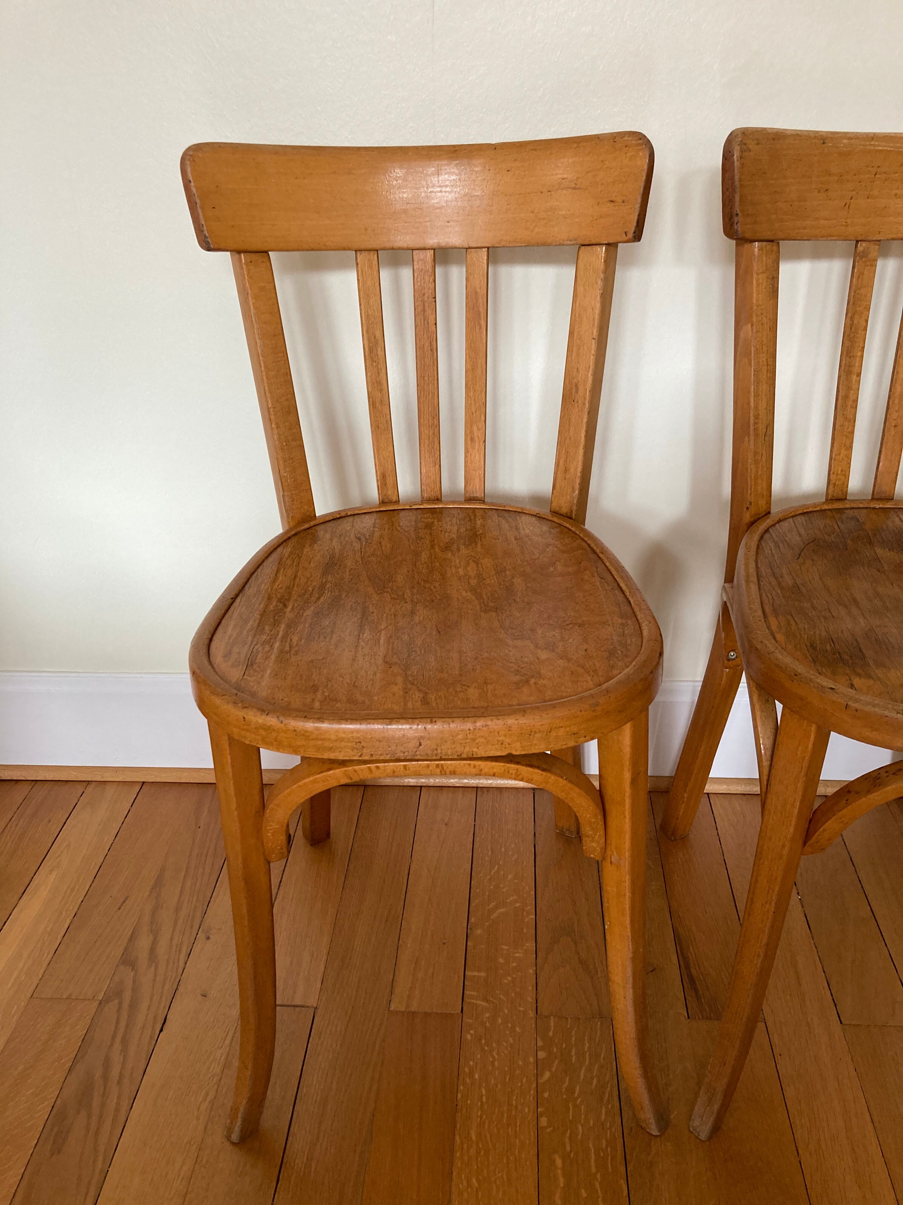 Pair of Baumann bistro chairs