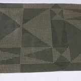 1950s Abstract Wool Hallway Carpet or Rug, Czechoslovakia