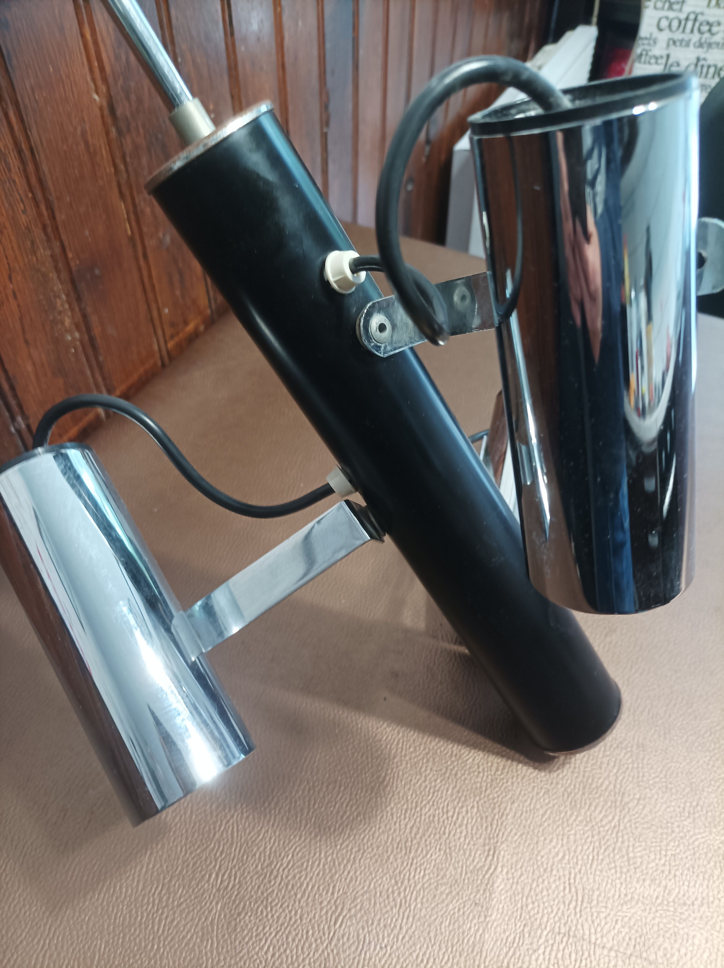 Chandelier chrome 3 spots 1970