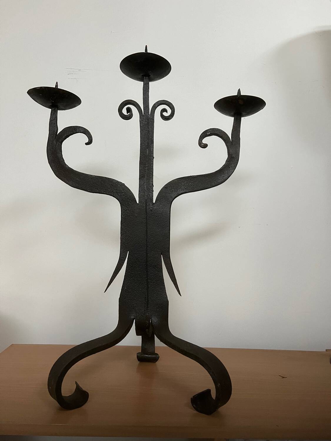 Wrought iron candle holder 1950/60