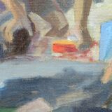 Henry Carlsson, Swedish Modern Composition, 1948, Oil on Canvas, Framed
