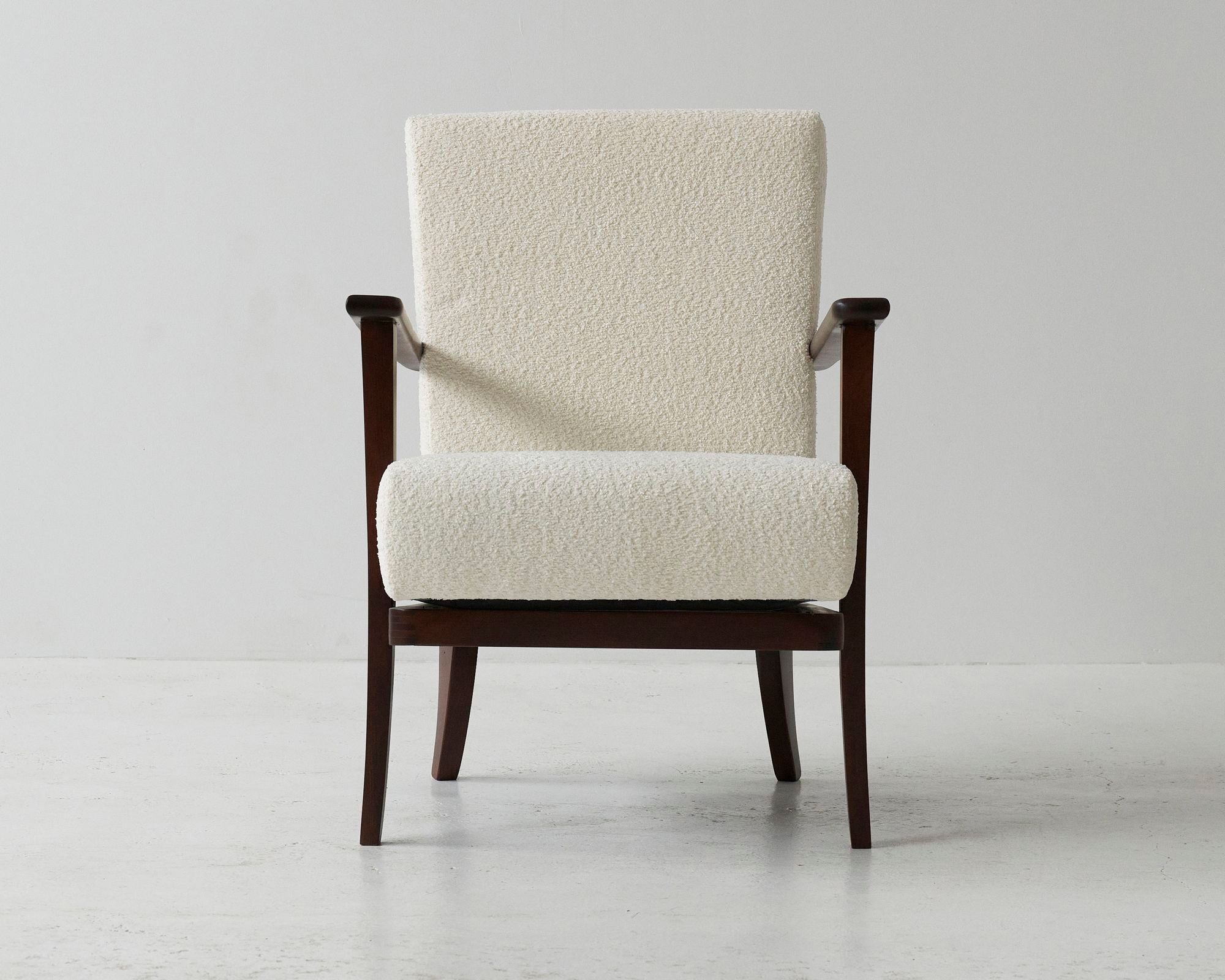 Set of ton boucle armchairs 60's