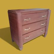 Small veneered wooden Art Deco chest of drawers.