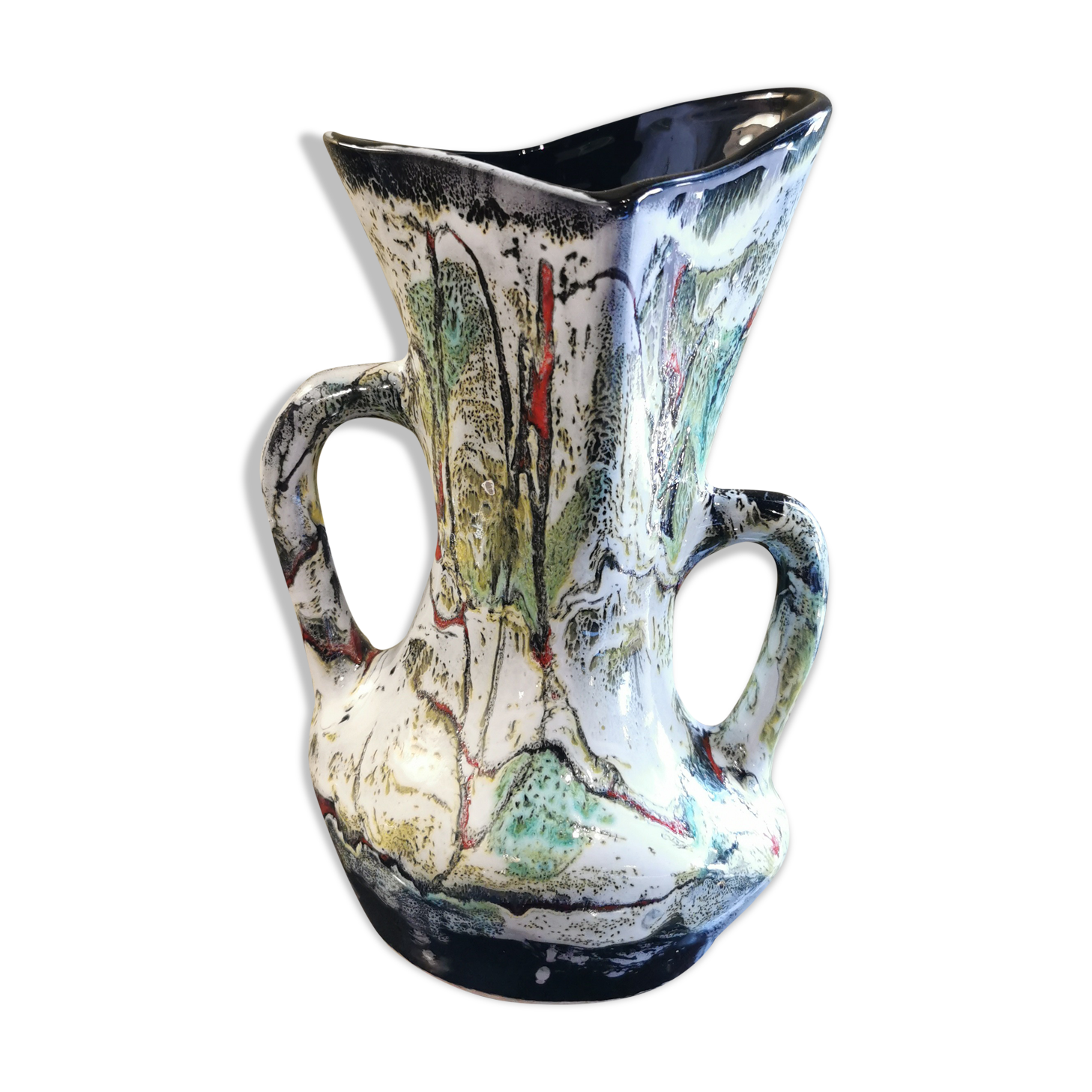 Vintage Vase Vallauris signed Flora