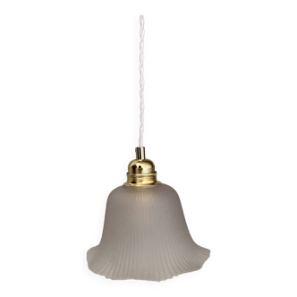 Vintage frosted glass lampshade pendant light