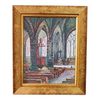 Church architecture painting