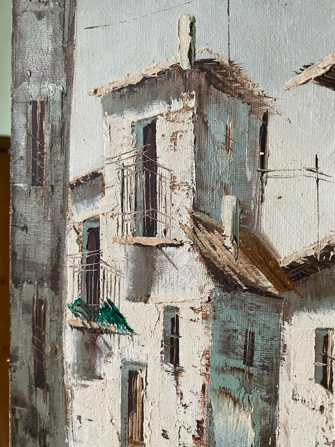 Peinture sur toile village d’Espagne