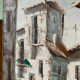 Peinture sur toile village d’Espagne