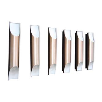 Suite de 6 appliques vintage Fuga par Maija Liisa Komulainen pour Raak - années '70