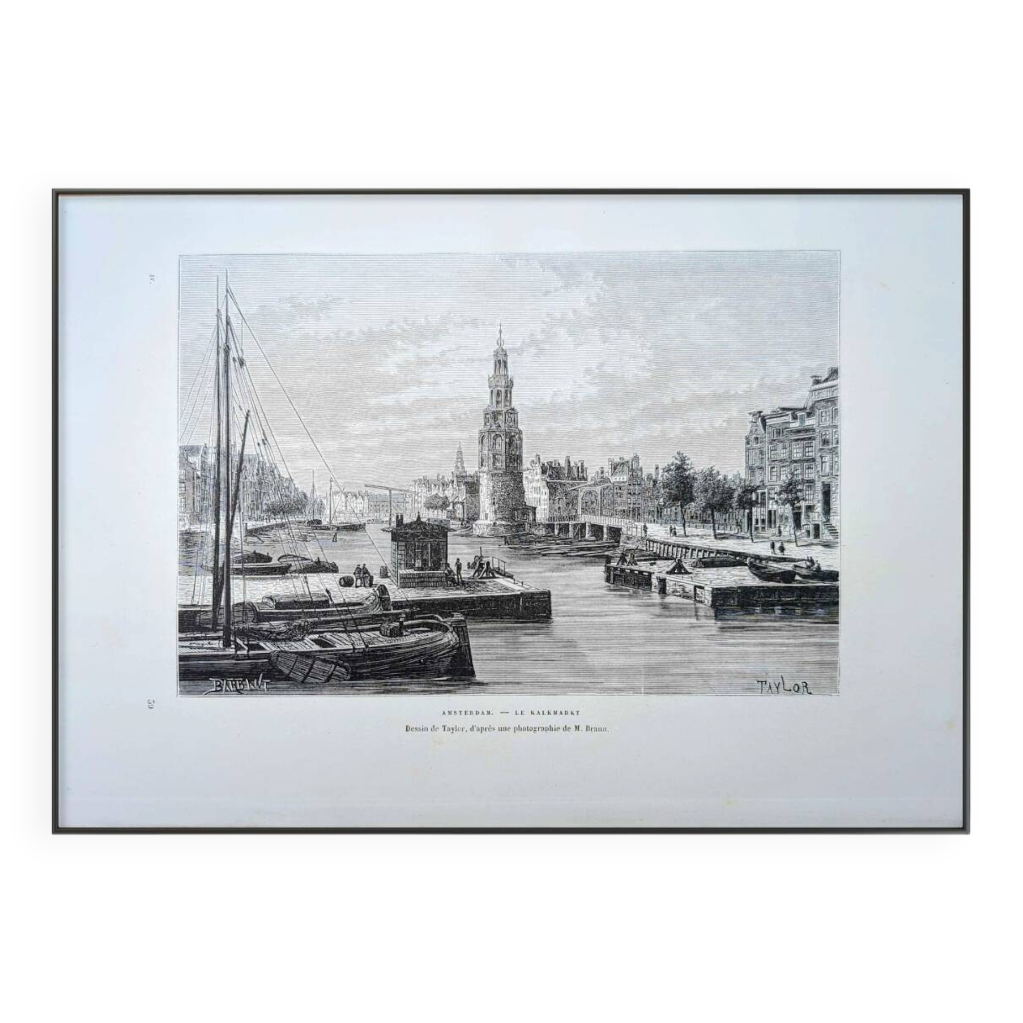Printed in 1879, Amsterdam, the Kalkmarkt