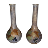 Pair of art-nouveau vases signed A Dubois.