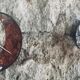 Pair of round sconces in plexigas and chrome metal  1970
