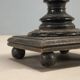 Antique ebonised wood and mother-of-pearl columns, 19th century