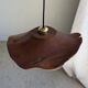 Small wavy flat leaf pendant in teak D:30