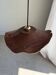 Small wavy flat leaf pendant in teak D:30