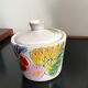 Vallauris coffee service engraved and hand painted - coffee maker and sugar pot fleuris vallauris