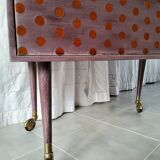 Vintage bar cabinet on casters