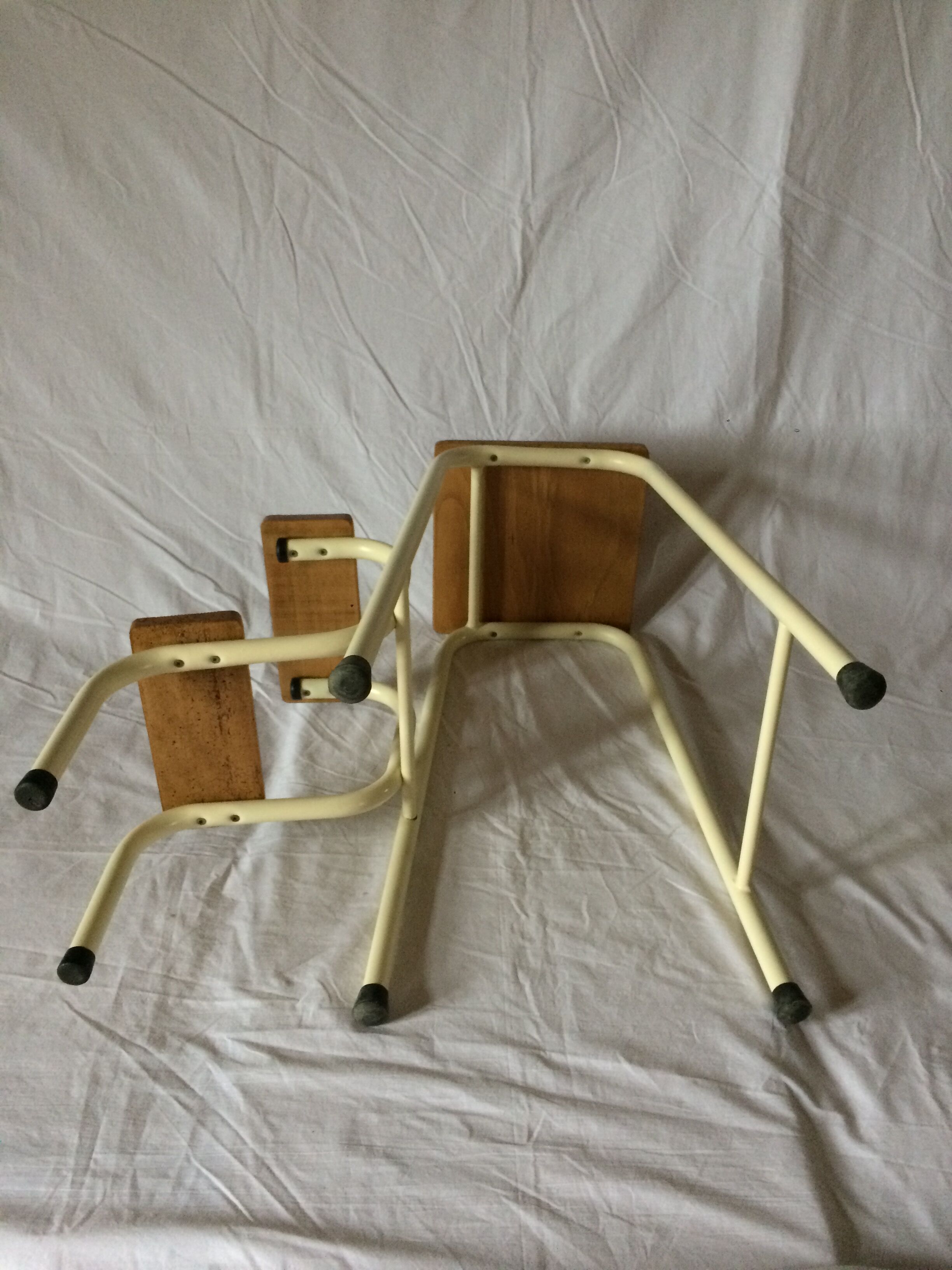 Vintage retractable stepladder stool