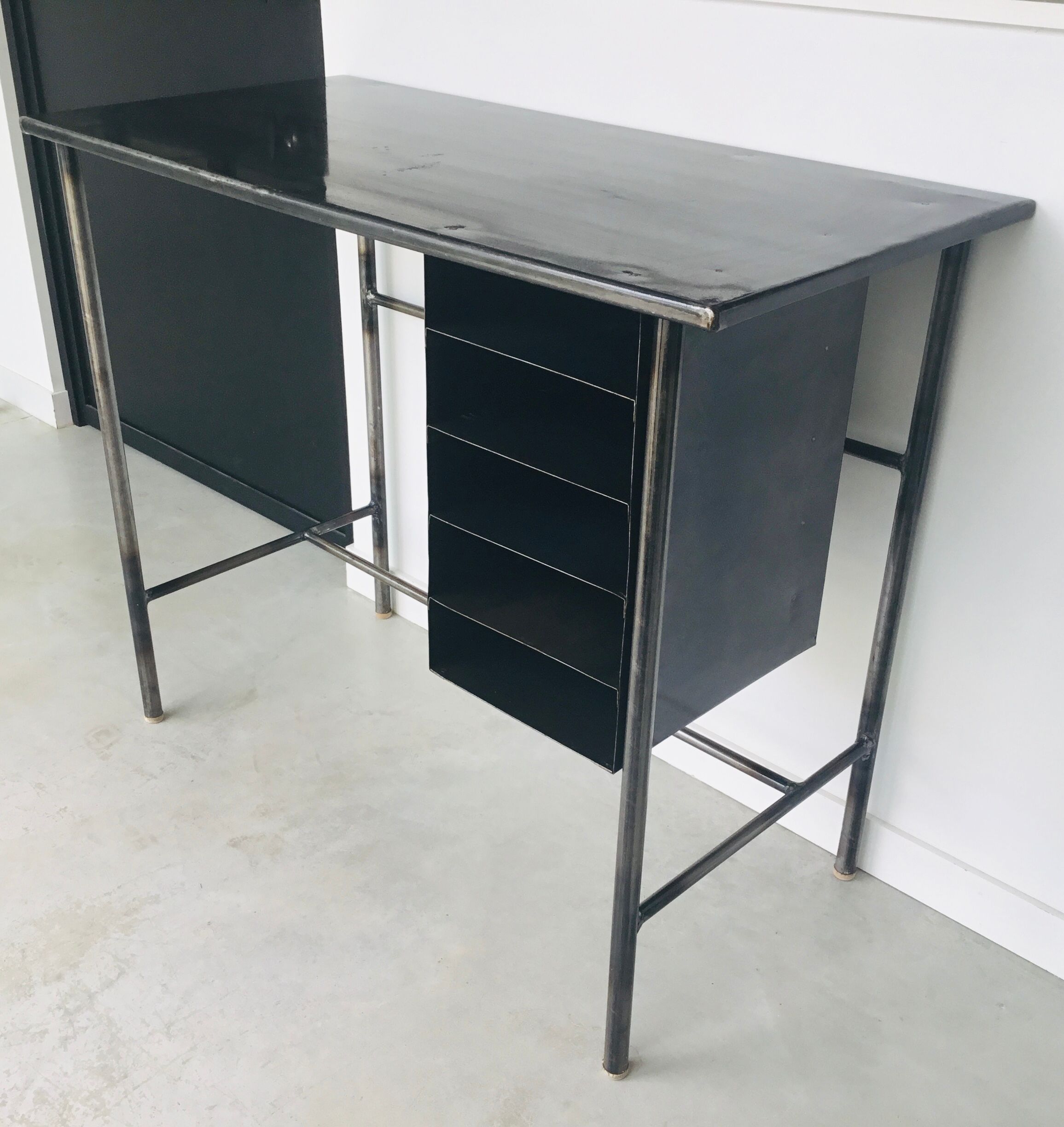 Riveted industrial office with storage box - 1950