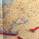 Old Map of Mines and Energy Sources — Northern Hemisphere | Oil,