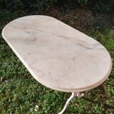 Bistro table with marble plaque