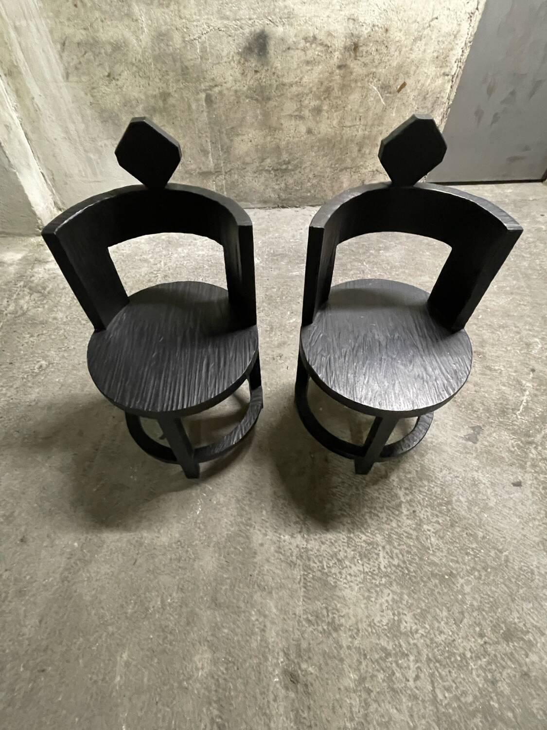 Pair of sculptural Room Studio chairs