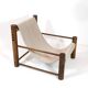 Solid wood armchair with adjustable backrest.