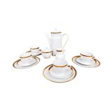 Porcelain coffee set for 4 people, Ceplitz, Germany 1970s.