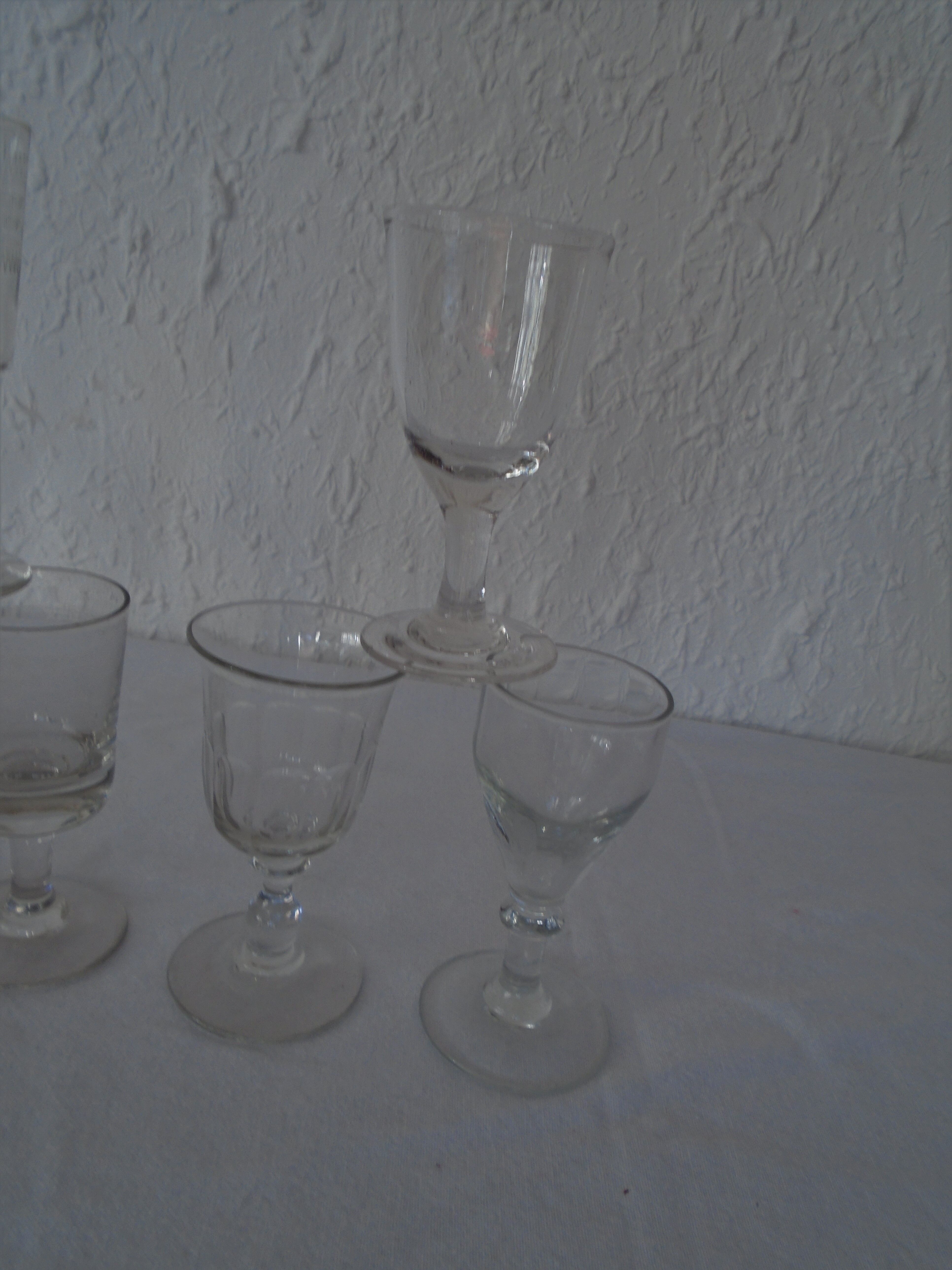 6 two verres all different bistrot alcool early 20th pv