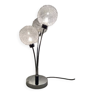 Contemporary lamp with 3 glass and metal balls to place (2 lamps available