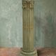 Olive green Louis XVI style pedestal column