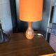 Pied de lampe bois massif creusé 70’s